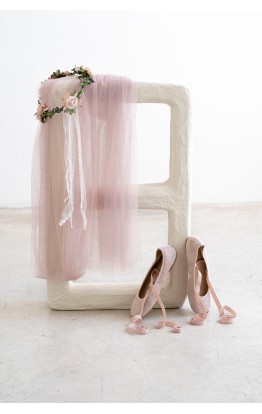 Lazada Tul Rosa Empolvado