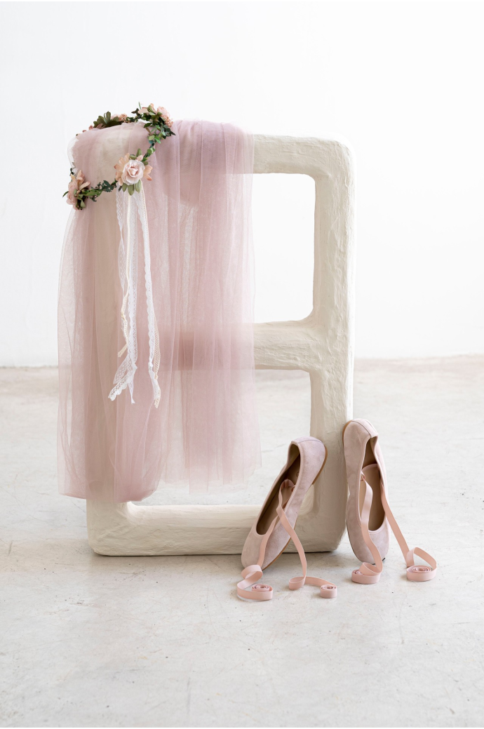 Lazada Tul Rosa Empolvado