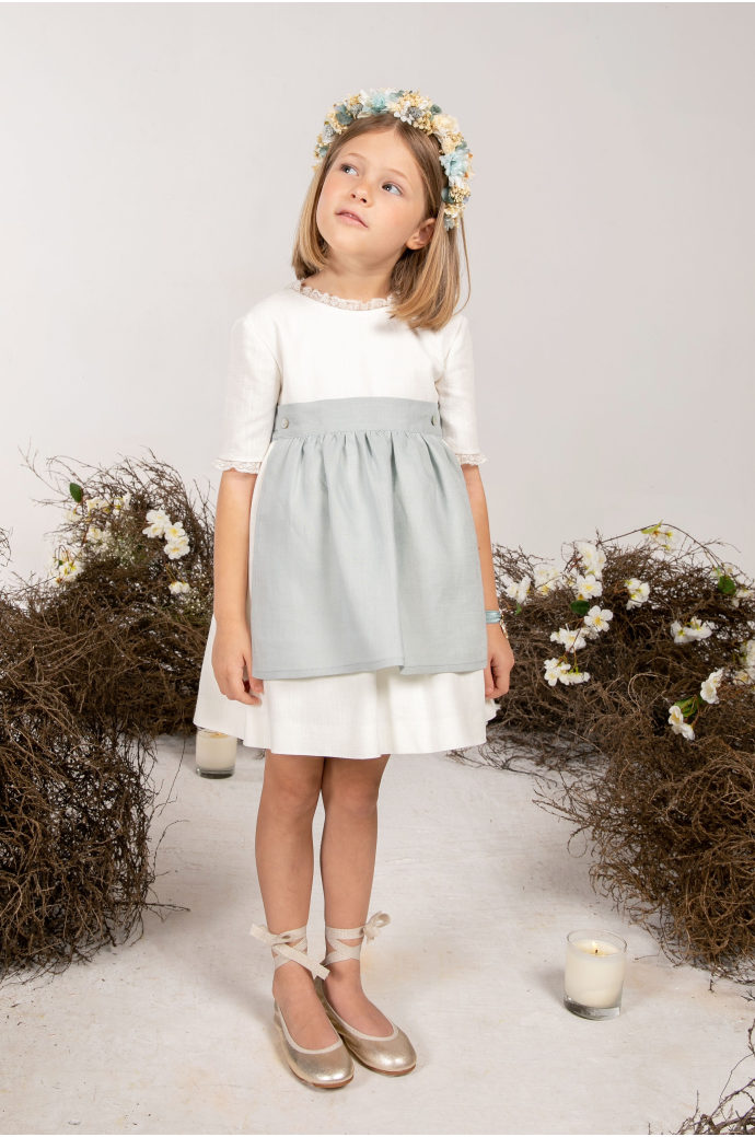 Vestido arras Génova Añil