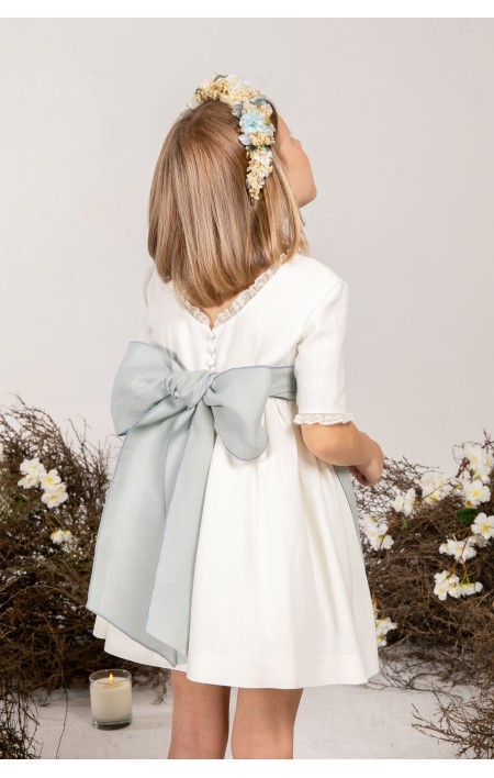 Vestido arras Génova Añil