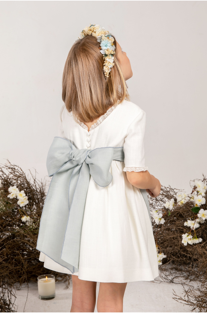 Vestido arras Génova Añil