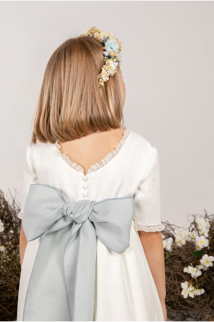 Vestido arras Génova Añil