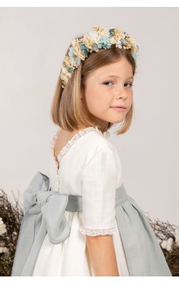 Vestido arras Génova Añil