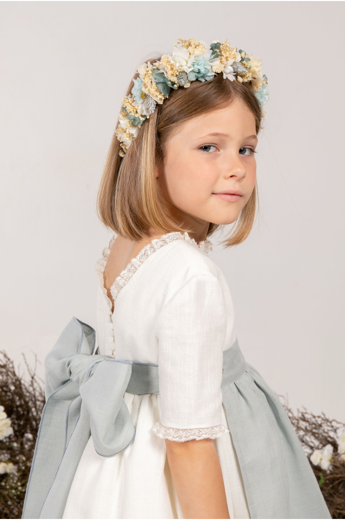 Vestido arras Génova Añil