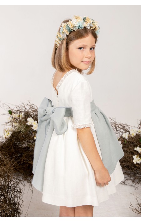 Vestido arras Génova Añil