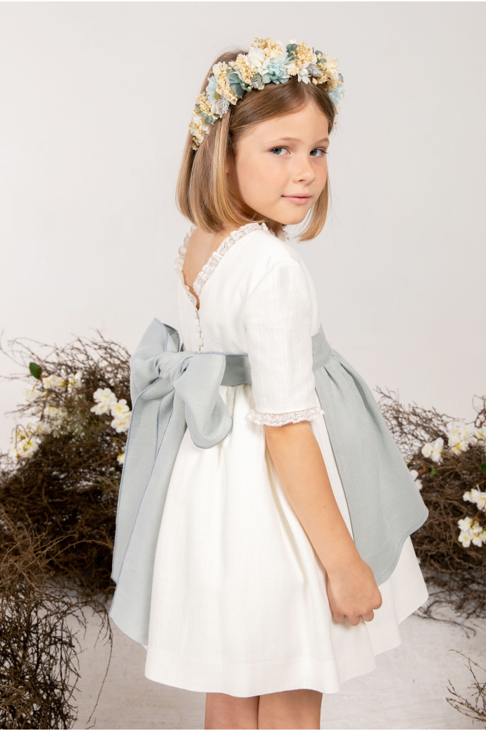 Vestido arras Génova Añil