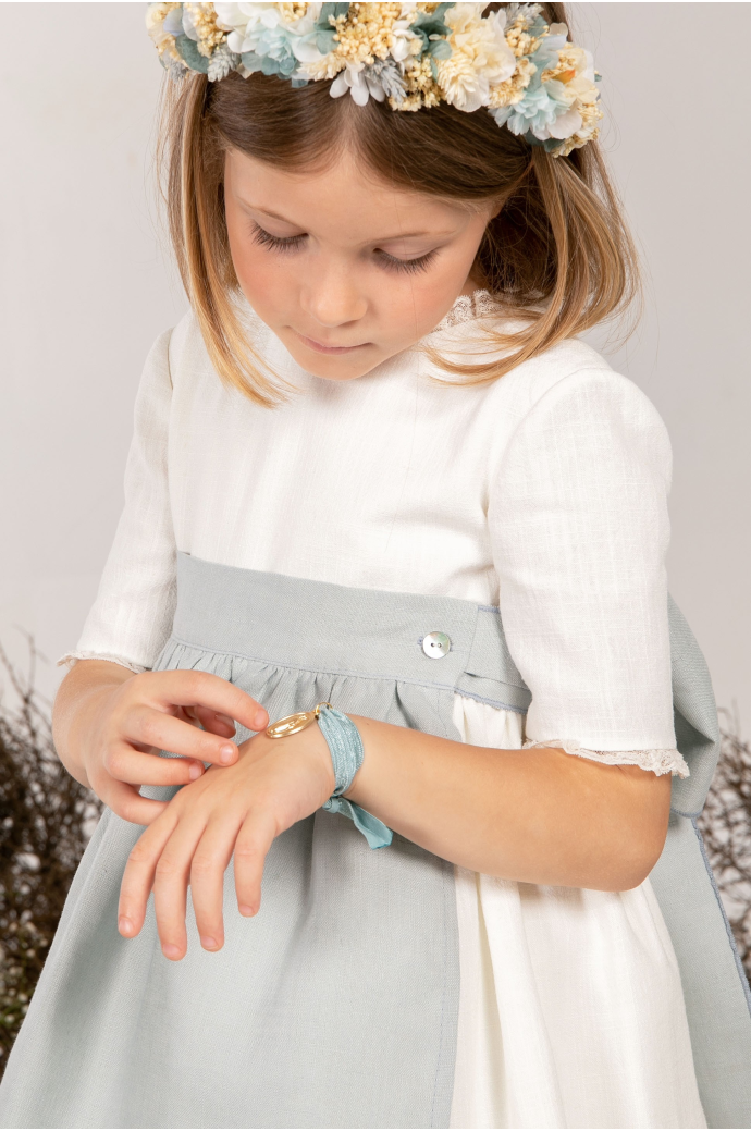 Vestido arras Génova Añil