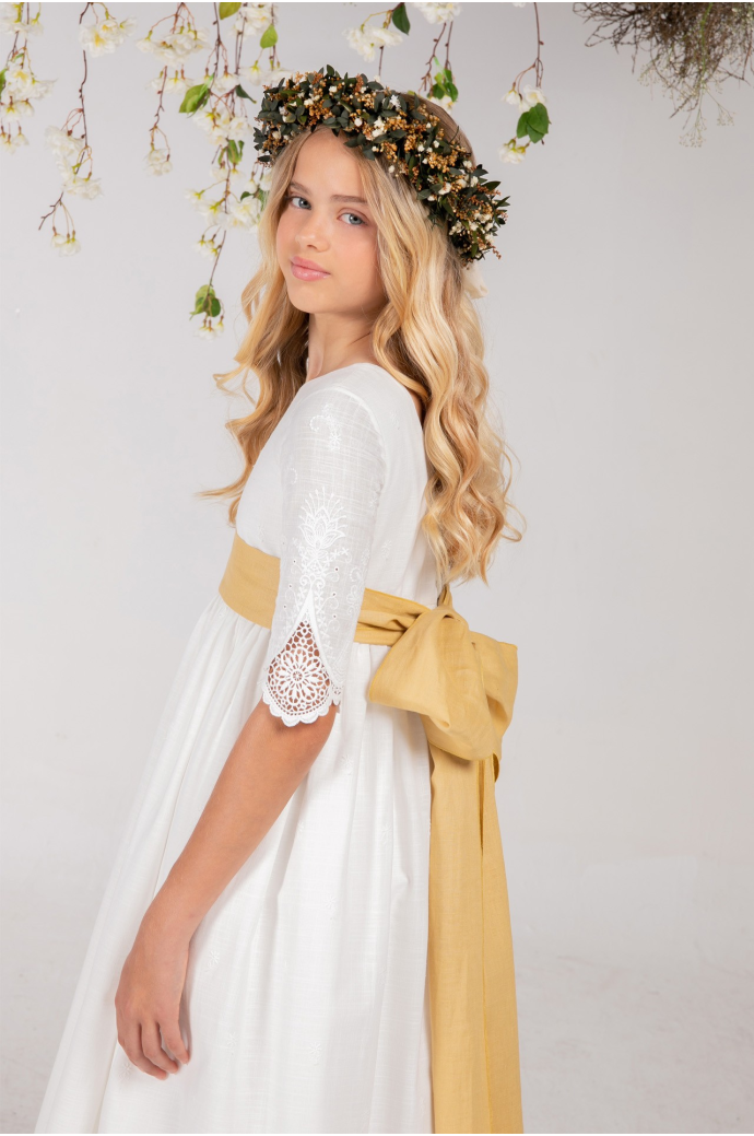 Vestido Comunión Manuela Mostaza Vestido Comunión Manuela Mostaza