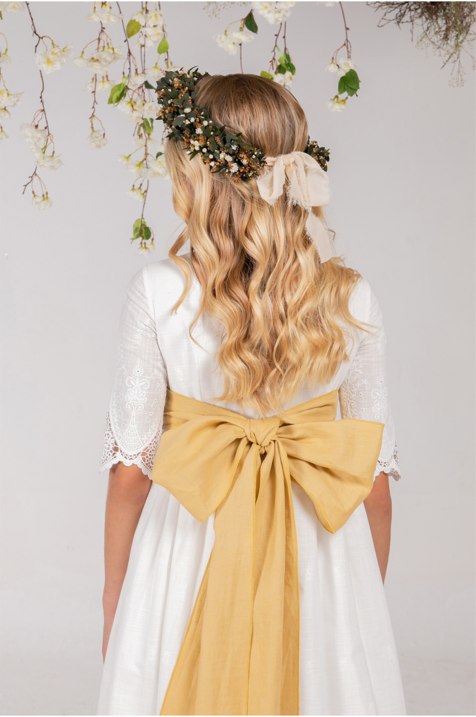 Vestido Comunión Manuela Mostaza Vestido Comunión Manuela Mostaza