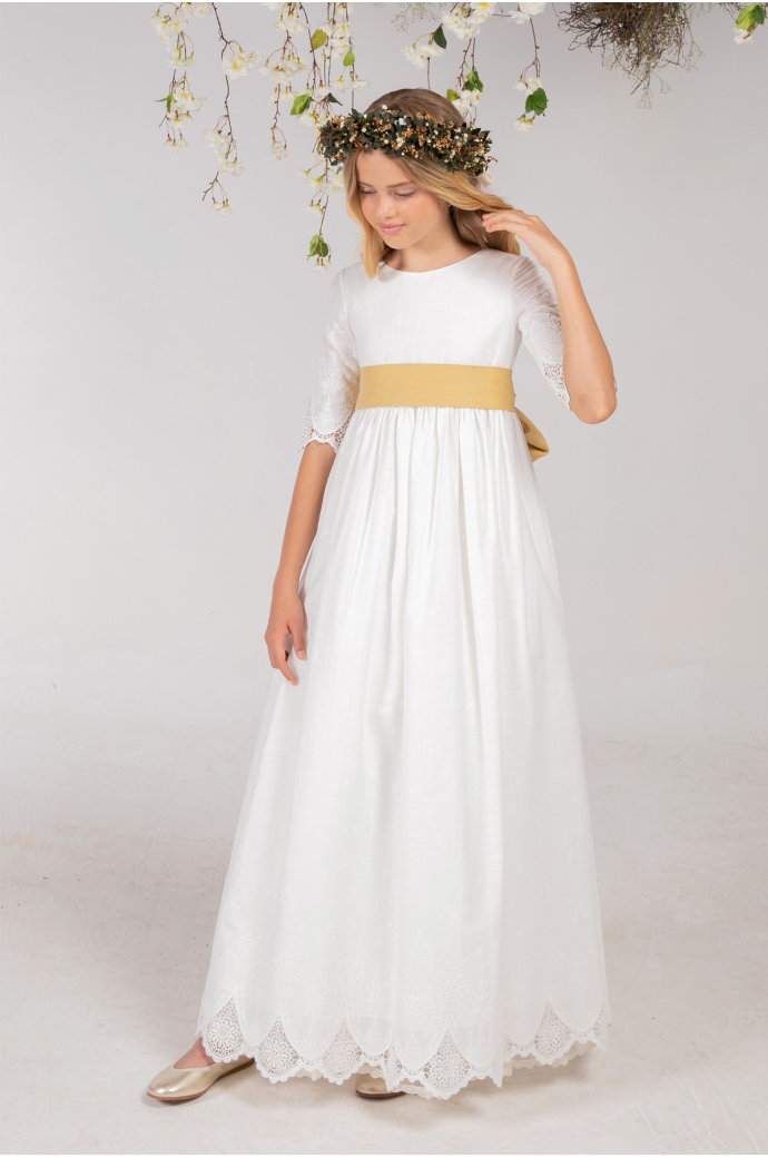 Vestido Comunión Manuela Mostaza Vestido Comunión Manuela Mostaza