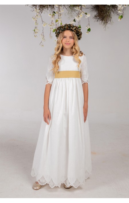 Vestido Comunión Manuela Mostaza Vestido Comunión Manuela Mostaza