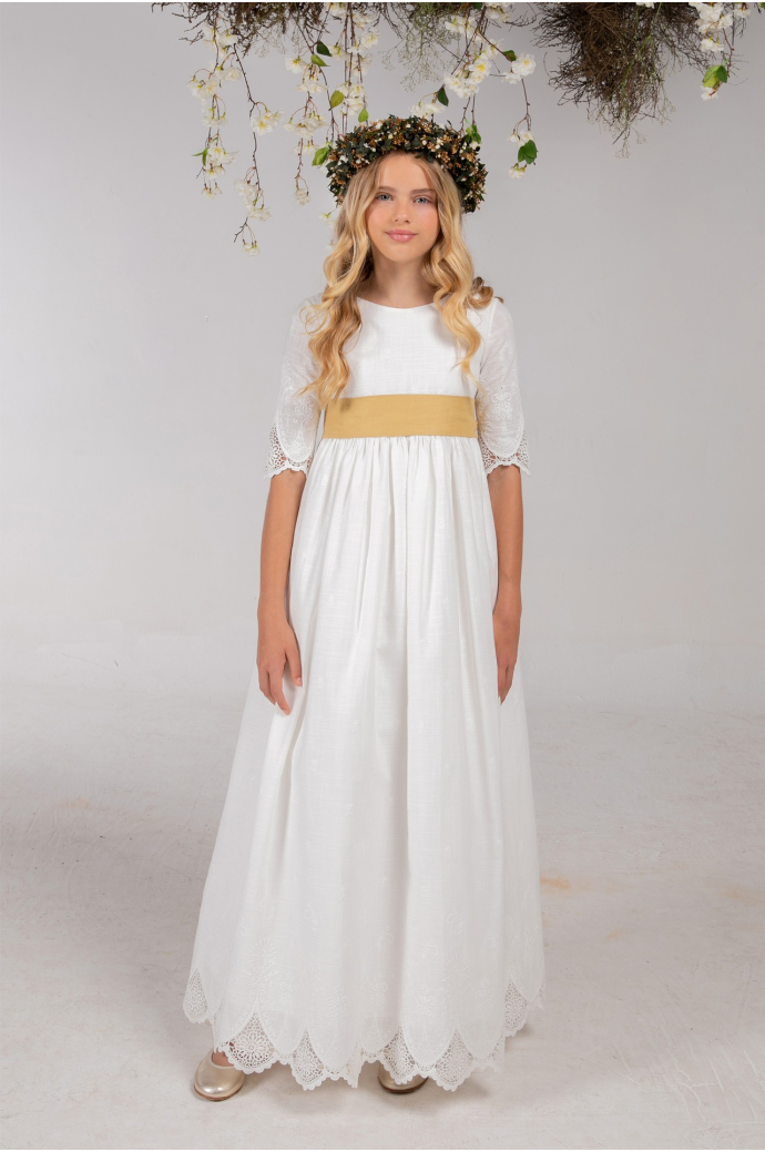 Vestido Comunión Manuela Mostaza Vestido Comunión Manuela Mostaza