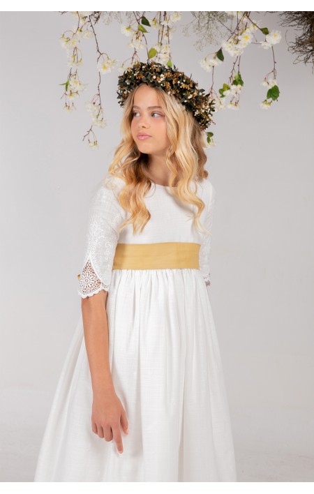 Vestido Comunión Manuela Mostaza Vestido Comunión Manuela Mostaza