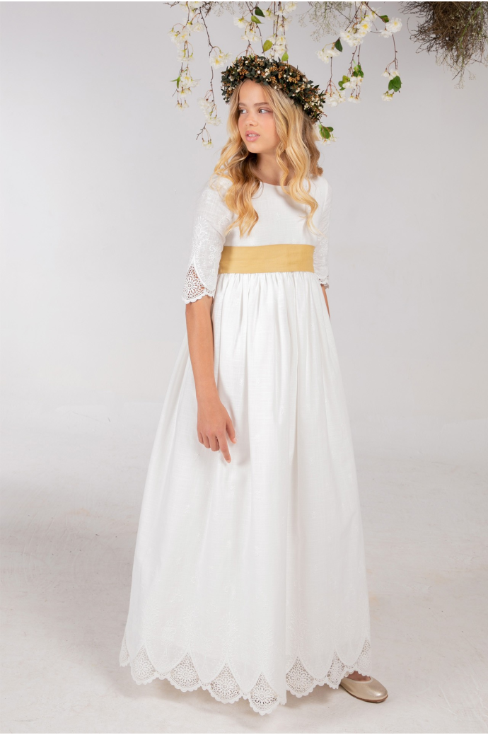 Vestido Comunión Manuela Mostaza Vestido Comunión Manuela Mostaza