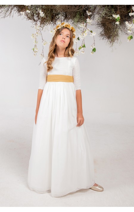 Vestido Comunión Zoe Mostaza Vestido Comunión Zoe Mostaza