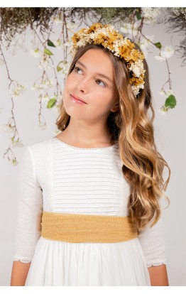 Vestido Comunión Zoe Mostaza Vestido Comunión Zoe Mostaza