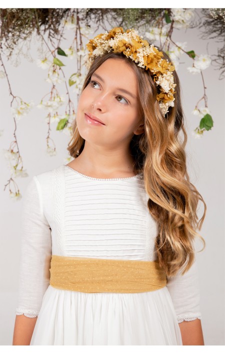 Vestido Comunión Zoe Mostaza Vestido Comunión Zoe Mostaza