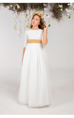 Vestido Comunión Zoe Mostaza Vestido Comunión Zoe Mostaza