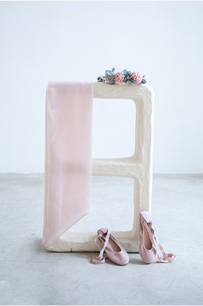 Bailarina Ceremonia Rosa Empolvado