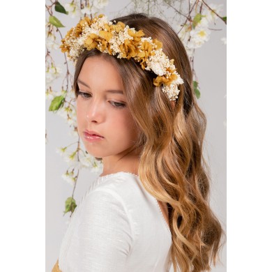 Mustard Preserved Flower Headband