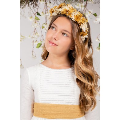 Mustard Preserved Flower Headband
