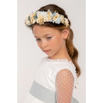 Powder Blue Preserved Flower Headband
