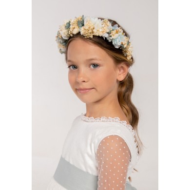Powder Blue Preserved Flower Headband