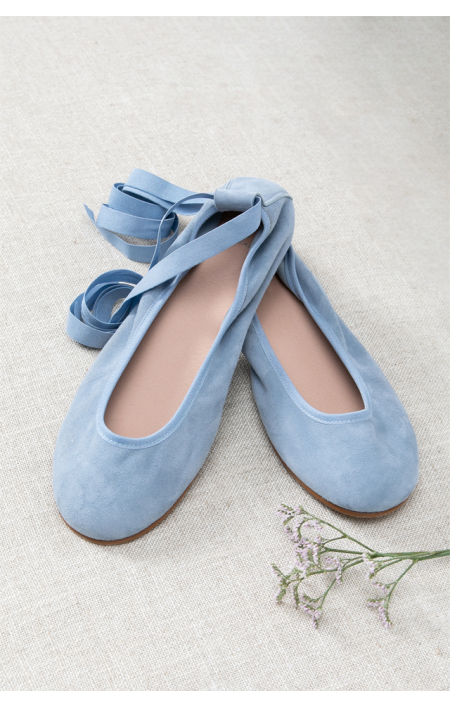 Rustic Blue Ceremony Ballerina Shoe