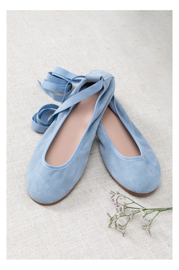 Rustic Blue Ceremony Ballerina Shoe