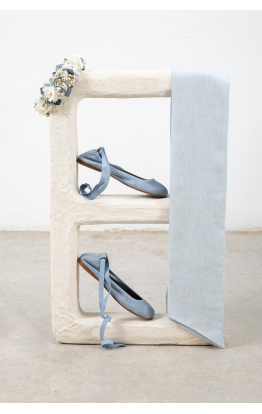 Rustic Blue Ceremony Ballerina Shoe