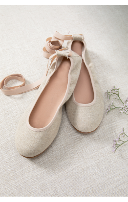 Rustic Blue Ceremony Ballerina Shoe