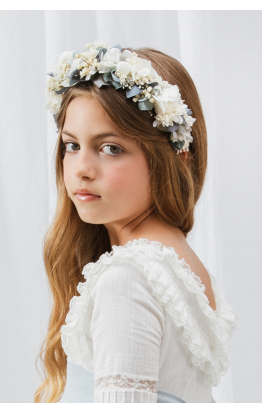 Rustic Blue Preserved Flower Headband