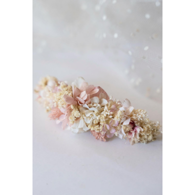 Preserved Pink Flower Headdress. Preserved Pink Flower Headdress.