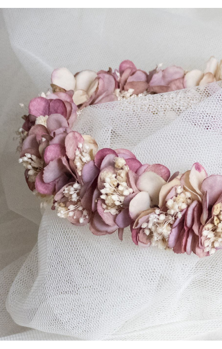 Corona de Flores Malva