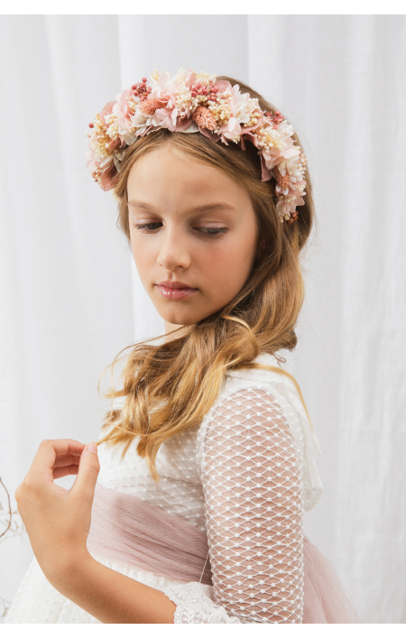 Preserved Pink Flower Headband