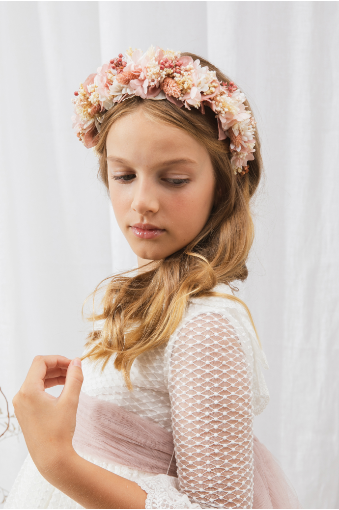 Preserved Pink Flower Headband