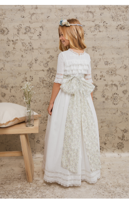 Abby Chiffon Flowers Communion Dress