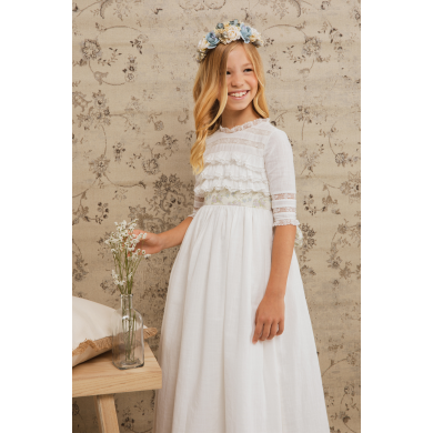 Abby Chiffon Flowers Communion Dress Abby Chiffon Flowers Communion Dress