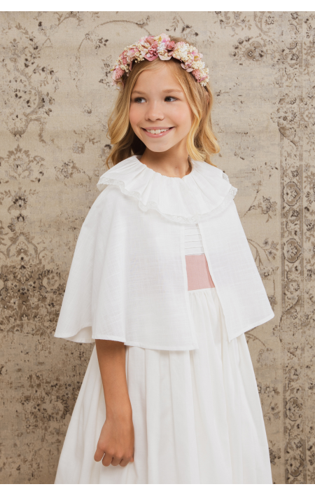 Ivory Ruffle Cape