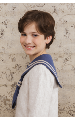 Navy Stone Sailor Communion Suit