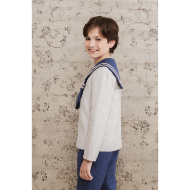 Navy Stone Sailor Communion Suit
