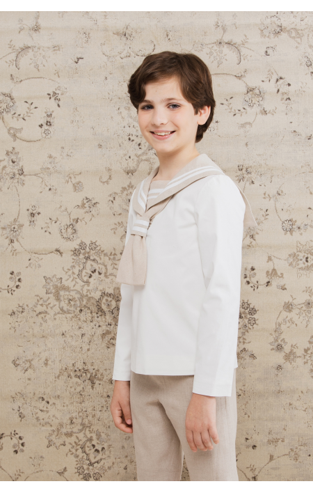 Traje Comunión Marinero Marfil Piedra