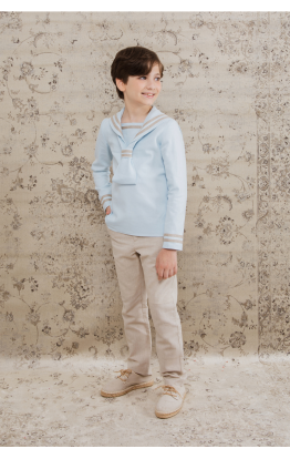 Sailor Communion Suit Light Blue Stone