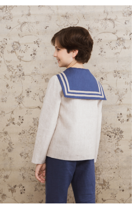 Navy Stone Sailor Communion Suit