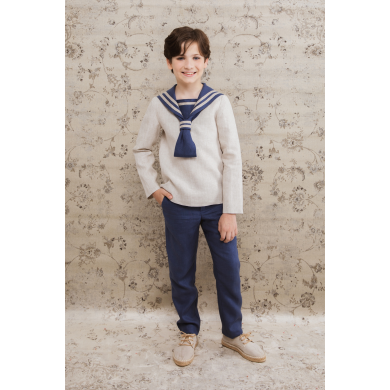 Navy Stone Sailor Communion Suit