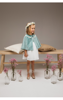 Aquamarine Velvet Cape