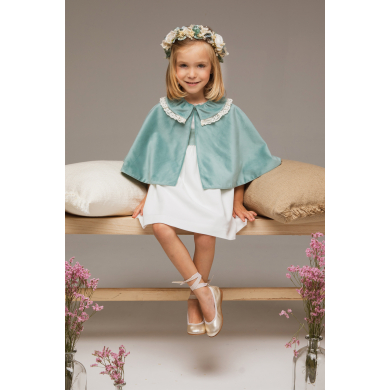 Aquamarine Velvet Cape