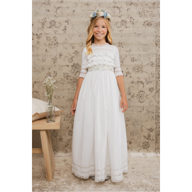 Abby Chiffon Flowers Communion Dress