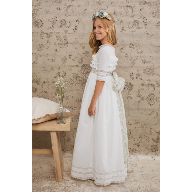 Abby Chiffon Flowers Communion Dress