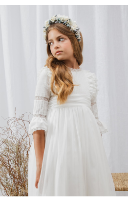 Vestido Comunión Laia Gasa Marfil